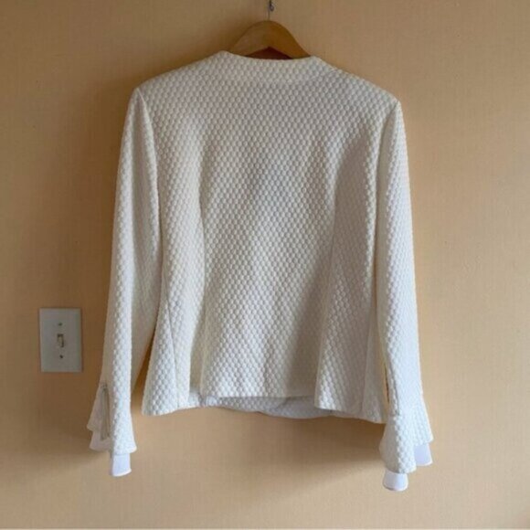 Joesph Ribkoff Blazer Jacket Woman 14 Textured Double Breasted Preppy 191473 - Picture 3 of 16